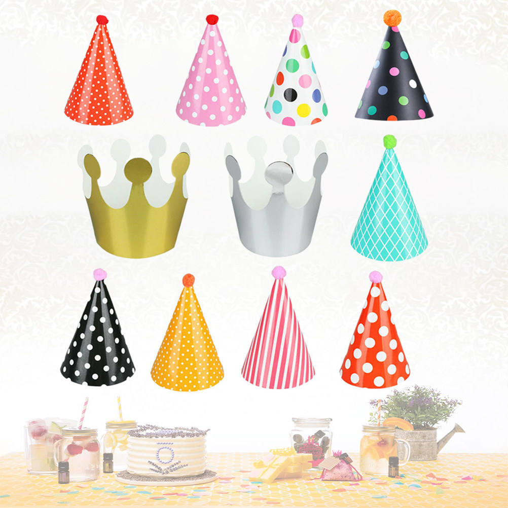 Party Hat Cone - 11 Stück Geburtstagsparty-Kegelhüte für Haustiere, Hunde,