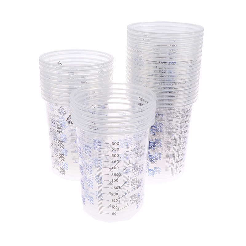 Plastic Cup 50Pcs - 10/50 stücke Farbe mischen kalibrierte Tasse