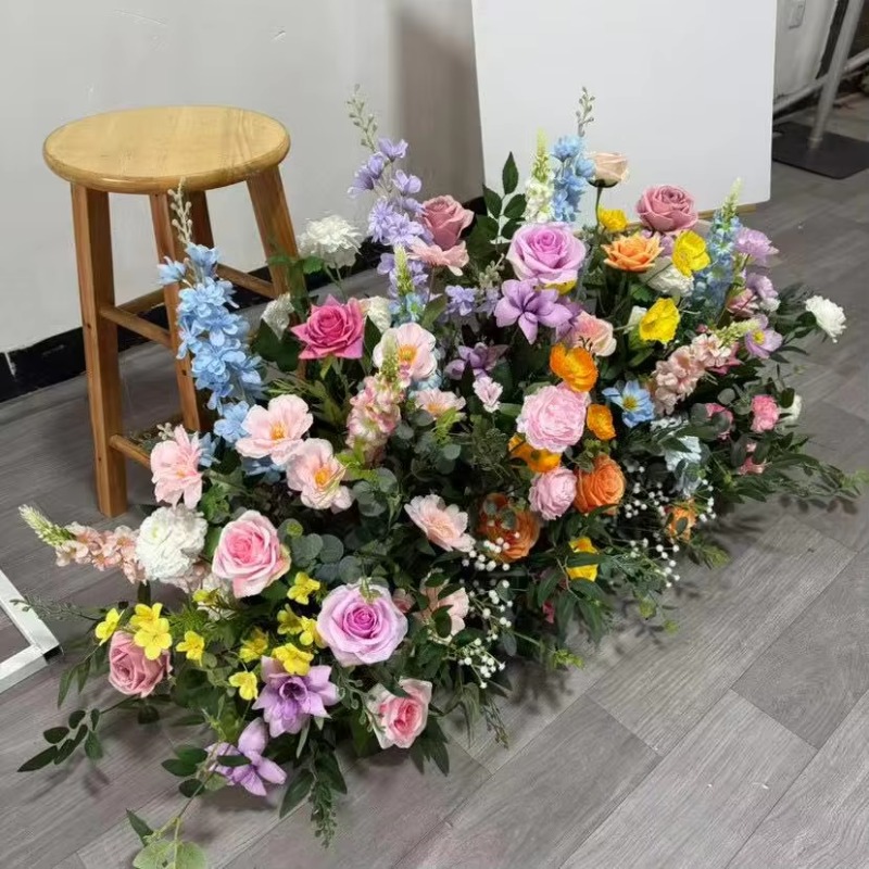 Weiße und grüne Blumenstreifen – Dessert Table Backdrop Bewertung und Preis