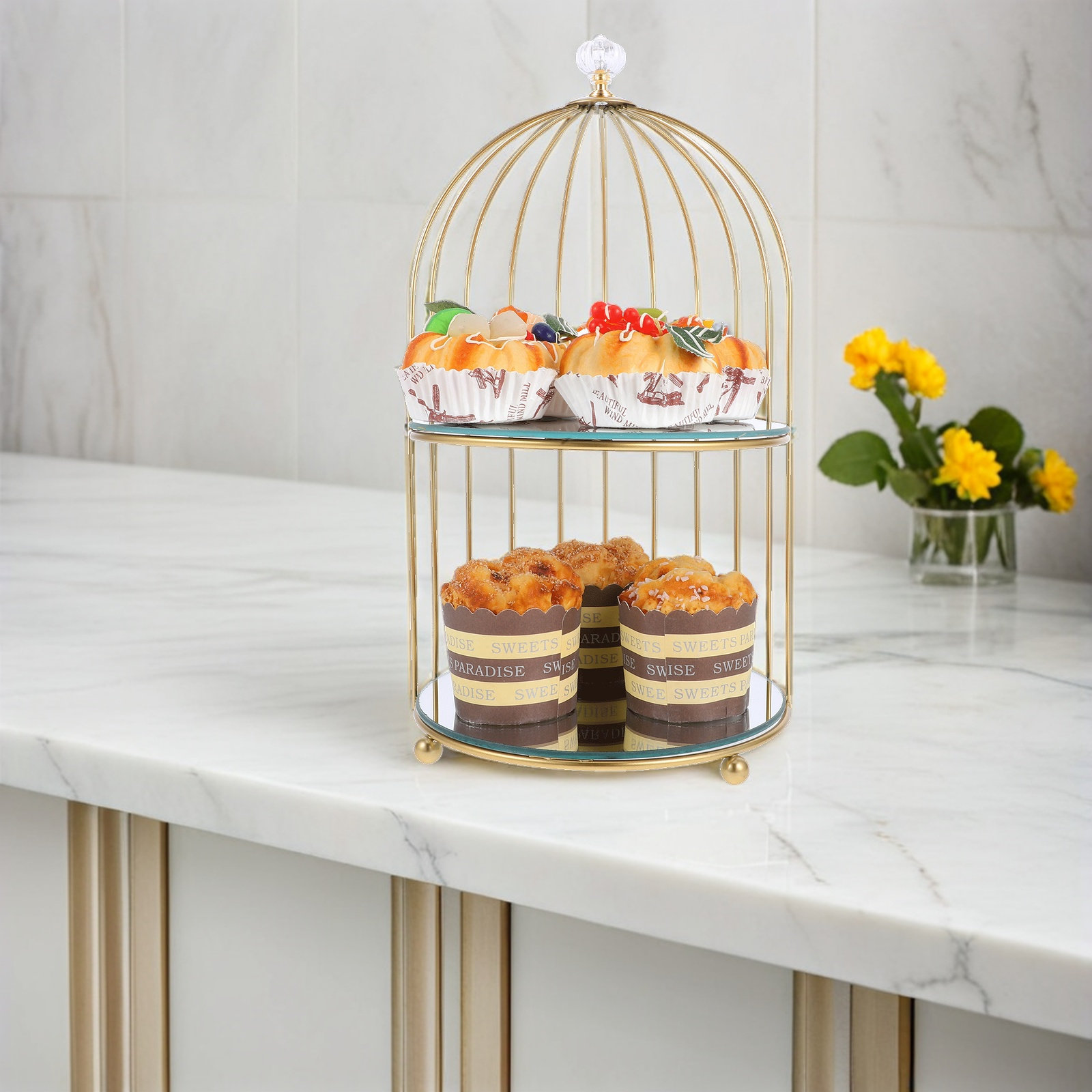 Vogelkäfig-Mehrstöckiger Desse – Cupcake Stand Tier Bewertung und Preis