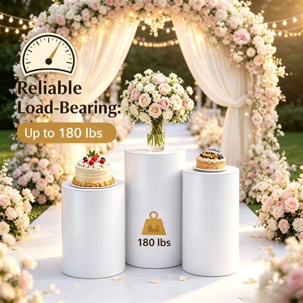 3/5 Stück Weiße Zylinderförmig – Dessert Table Backdrop Bewertung und Preis