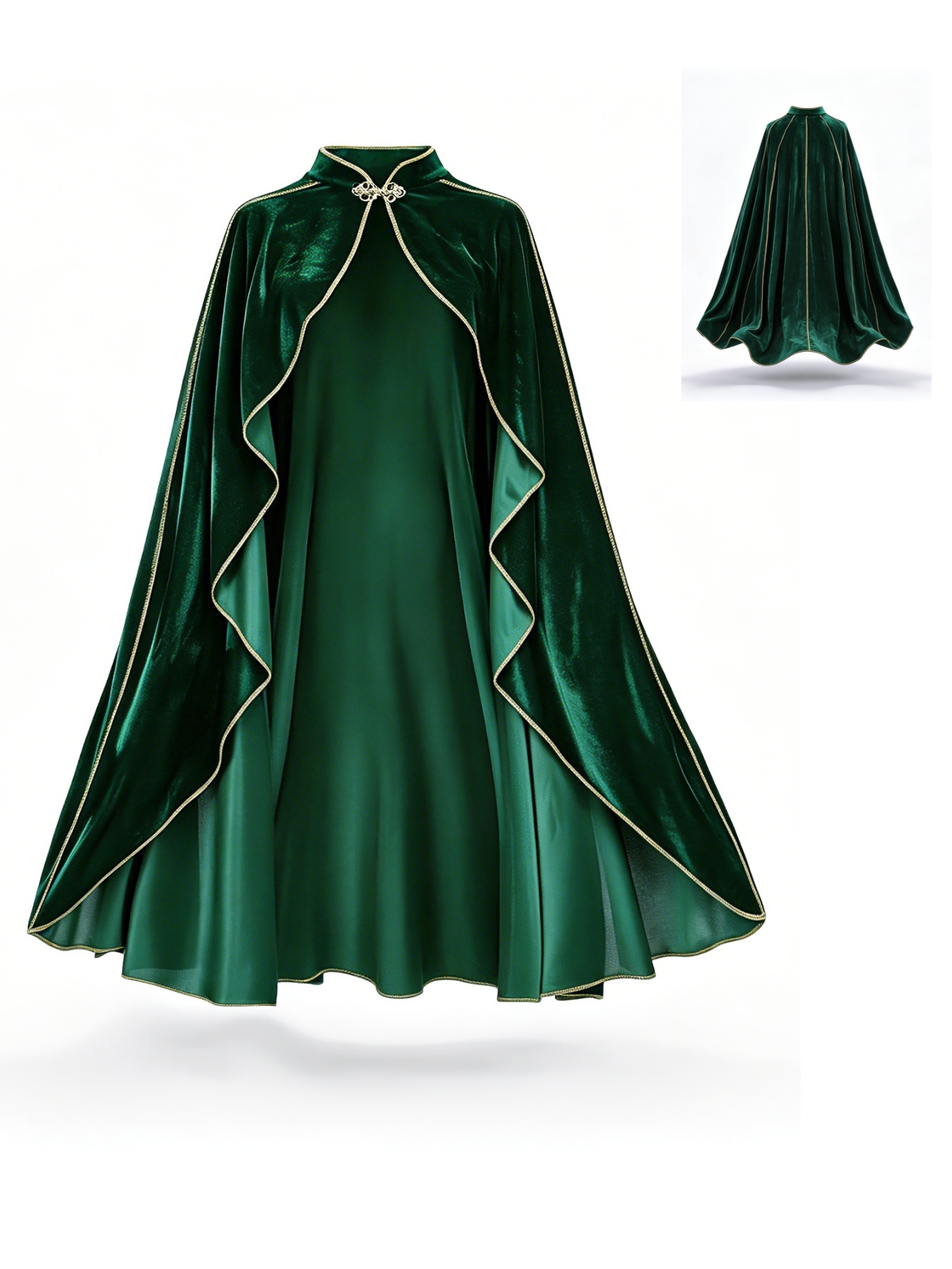 Damen Vintage Grüner Samtumhan – Event Support Bewertung und Preis
